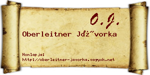 Oberleitner Jávorka névjegykártya
